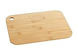 WENKO Tabla de cortar bambú- Tabla de cocina, tabla de cortar con orificio de agarre, cuidando el filo de los cuchillos, Bambú, 23 x 0.8 x 15 cm, Marrón