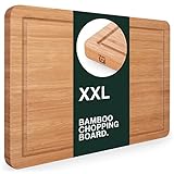 Blumtal Tabla De Cocina 100% Bambú - Tabla de Cortar de madera Resistente, Antiséptica, 45 x 30 cm